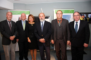 Heiner Nebel (NWJ), Michael Söhlke (Avacon AG), Ulrike Nevermann (Museumsleiterin), Prof. (em.) Dr.-Ing. Michael F. Jischa (TU Clausthal), Udo Sahling (Klimaschutzagentur), Werner Koch (Kurator)