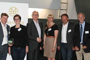v.l.n.r.: Tim Rademacher (wissenswerft), Lisa May (nordmedia), Thomas Schäffer (nordmedia), Susanne Melcher (Conti), Carsten Schüler (BEST COMPANY VIDEO), Heiner Nebel (NWJ) 